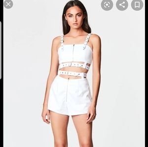 LF white shorts with belt